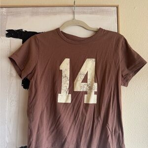 Brown T-Shirt with Number Print